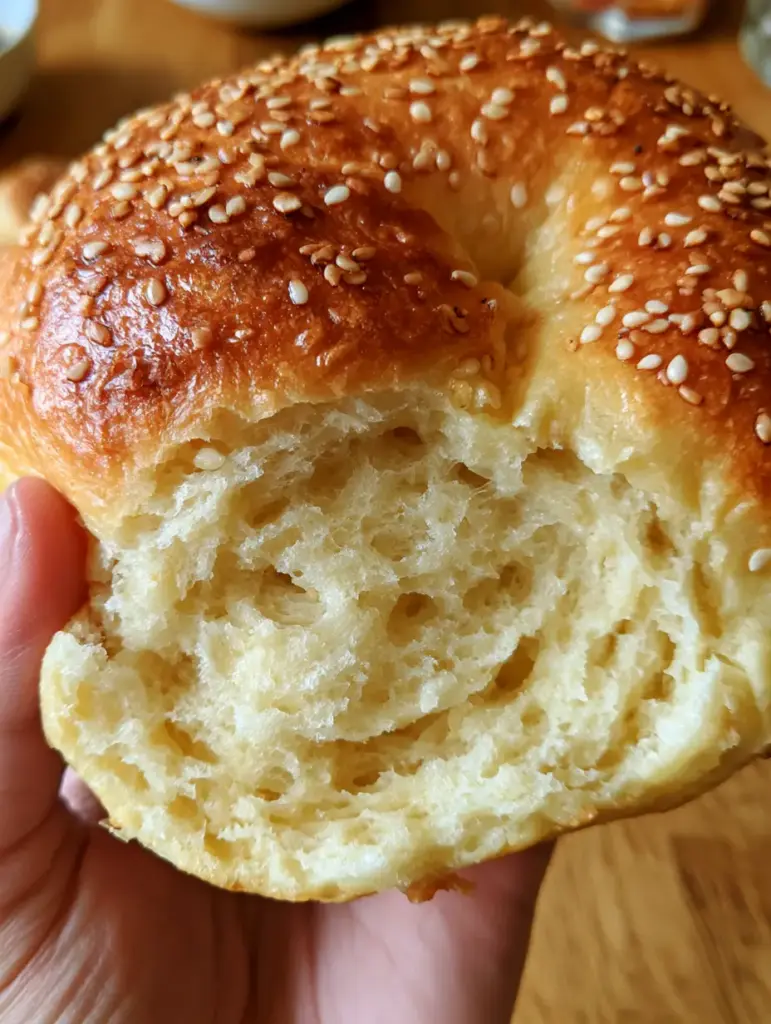 Low Carb Burger Buns: The Ultimate Fluffy Keto Bread Recipe 2 Extreme close-up of a low carb burger bun being pulled apart to reveal a soft, airy, sponge-like interior texture.
