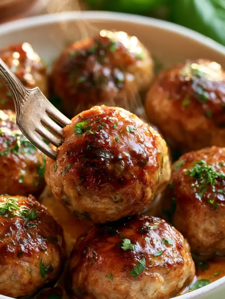 Meatball Recipe: How to Make Perfectly Seared, Juicy Meatballs with Rich Pan Juices 2 Smartphone photo of seared meatballs in a white dish with fresh basil in the background.