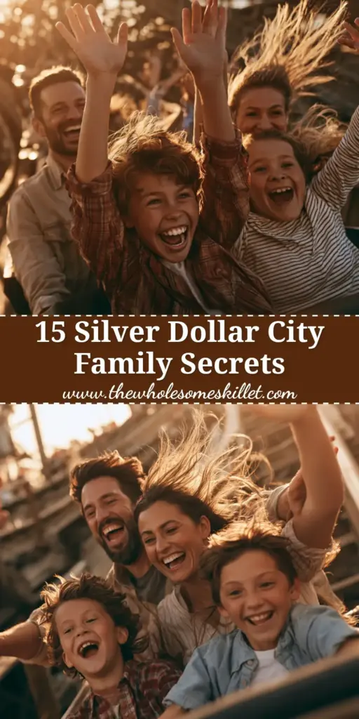 The Fervent Mama’s Ultimate Rustic Theme Park Cinnamon Bread Recipe 4 A happy family riding a wooden roller coaster at golden hour, embodying the joy of The Fervent Mama lifestyle.