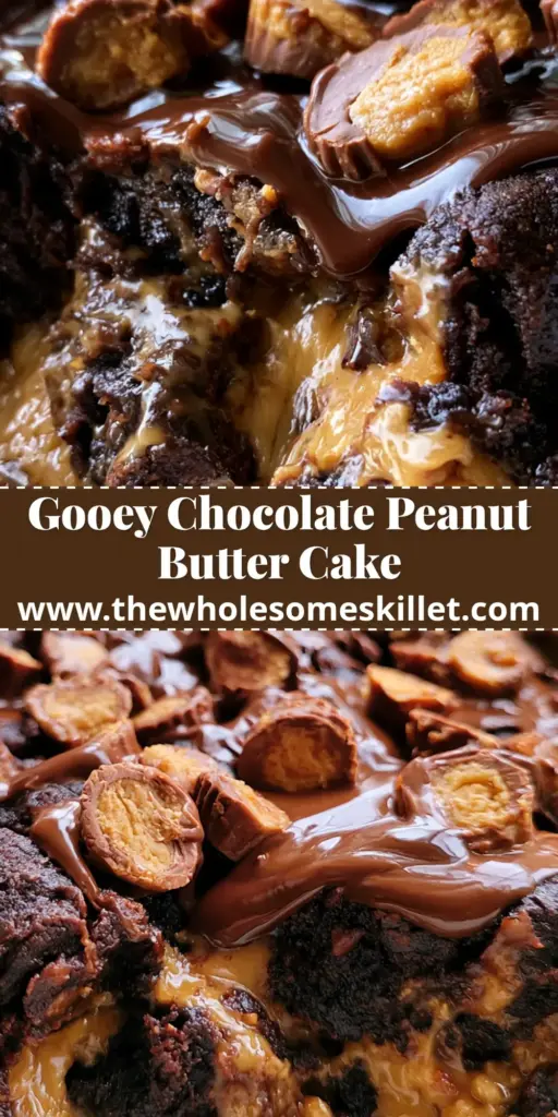Reese's Chocolate Dump Cake: The Ultimate Fudgy Peanut Butter Indulgence 4 A steaming reeses chocolate dump cake served in a white ceramic bowl with melted peanut butter swirls and halved peanut butter cups.