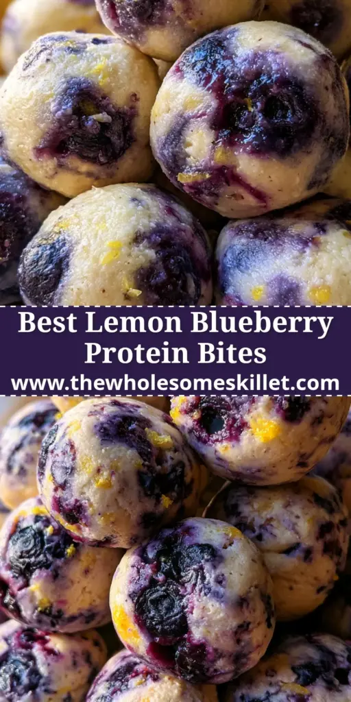Cottage Cheese Protein Balls with Fresh Lemon and Blueberry 4 A stack of moist cottage cheese protein balls with lemon zest and blueberries on a rustic plate. (cottage cheese protein balls)