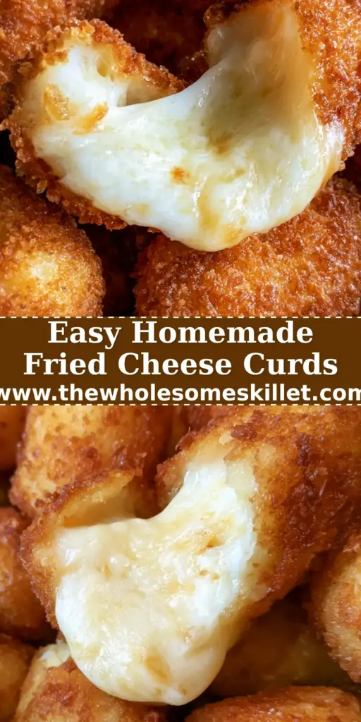 Fried Cheese Curds: The Ultimate Crispy Wisconsin Style Recipe 4 A close-up of golden fried cheese curds piled in a white ceramic bowl on a rustic wooden table, featuring a molten cheese pull.