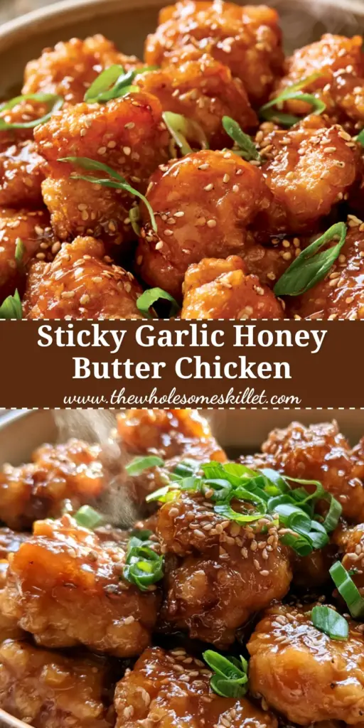 A handheld smartphone photo of a black bowl filled with glistening garlic honey butter chicken bites on a wooden table.