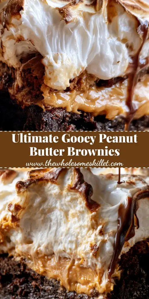 Peanut Butter Marshmallow Brownies: The Ultimate Fudgy and Toasted Guide 3 A stack of gooey peanut butter marshmallow brownies on parchment paper with charred peaks and chocolate drizzle. (peanut butter marshmallow brownies)