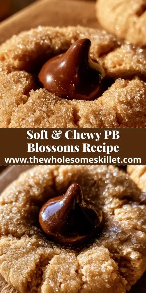 A close-up shot of a golden-brown peanut butter kiss cookie with a chocolate center on a rustic wooden board.